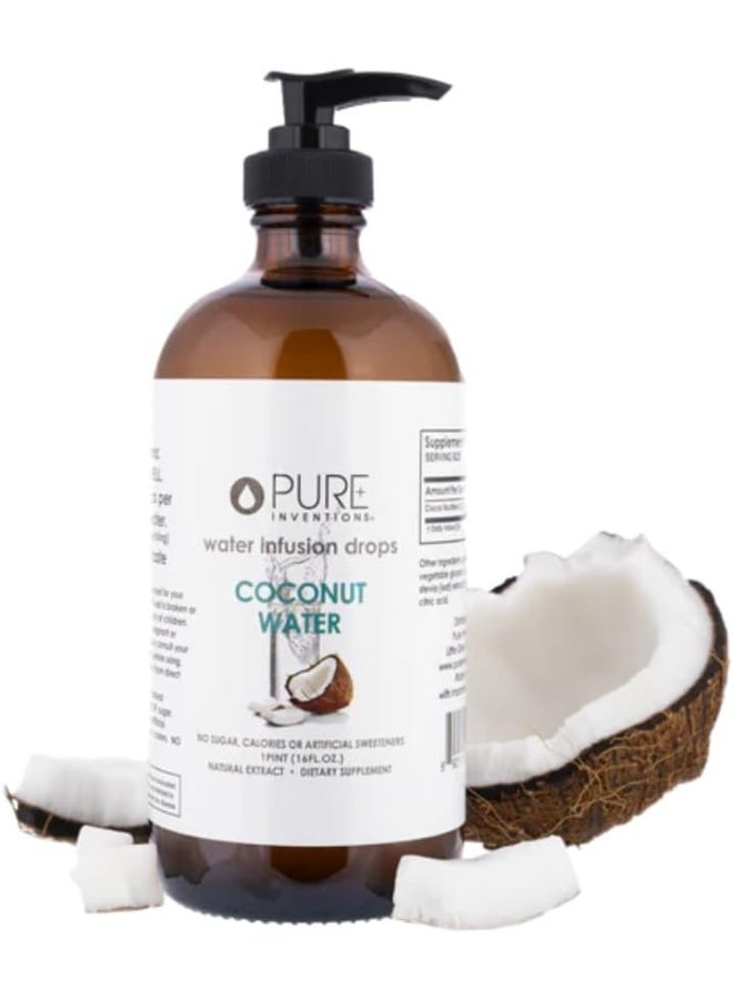 Pure Inventions Coconut Water - Water Infusion Drops - No Sugar, Calories, or Artificial Sweeteners - 500 servings - 16oz Bottle - Image 1